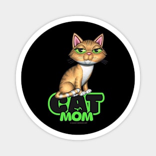 Orange Tabby Cat Mom Magnet
